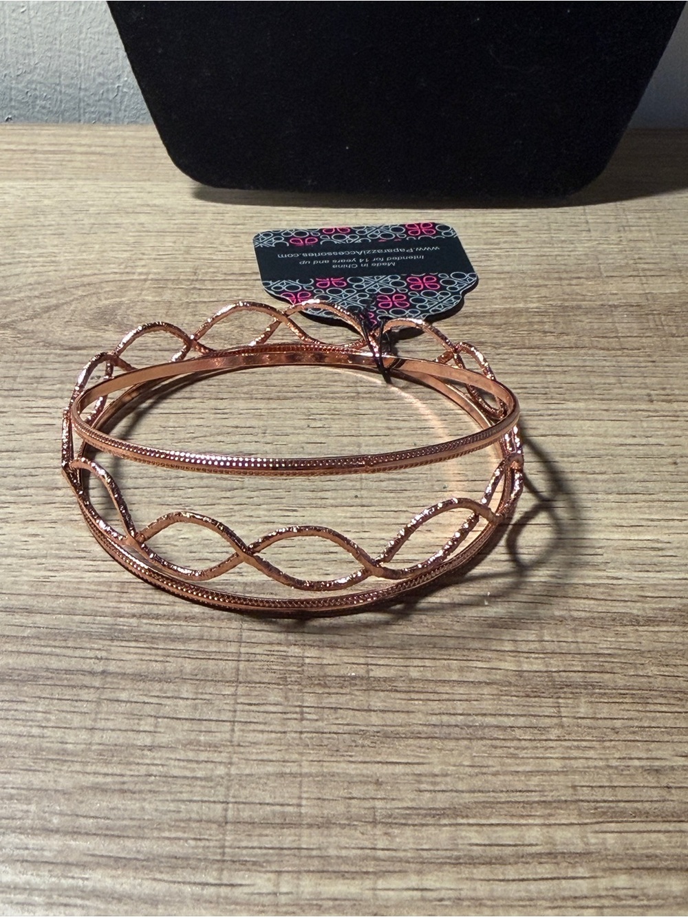 paparazzi Rose Gold Twisted & Textured Stack Bracelet Set